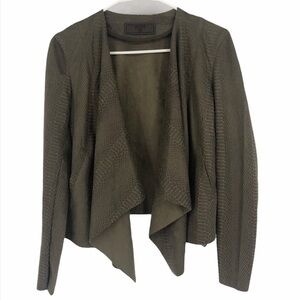 BLANK NYC NEW Draped Olive Green Snake Jacket Cardigan